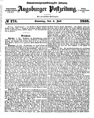Augsburger Postzeitung Sonntag 4. Juli 1858