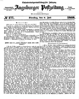 Augsburger Postzeitung Dienstag 6. Juli 1858