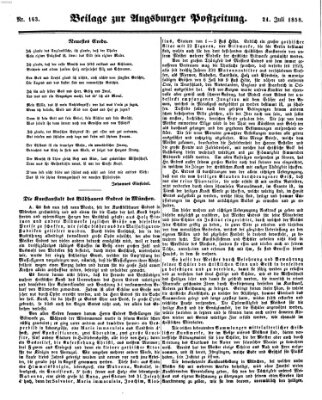 Augsburger Postzeitung Samstag 24. Juli 1858