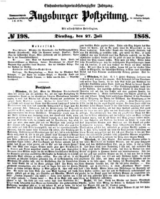 Augsburger Postzeitung Dienstag 27. Juli 1858