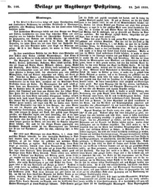 Augsburger Postzeitung Mittwoch 28. Juli 1858