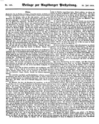 Augsburger Postzeitung Samstag 31. Juli 1858