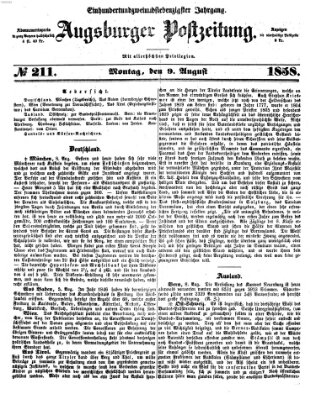 Augsburger Postzeitung Montag 9. August 1858