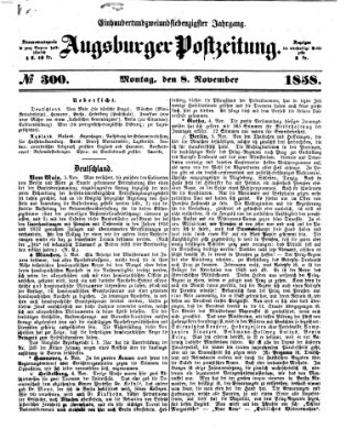 Augsburger Postzeitung Montag 8. November 1858