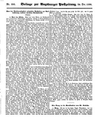 Augsburger Postzeitung Mittwoch 29. Dezember 1858