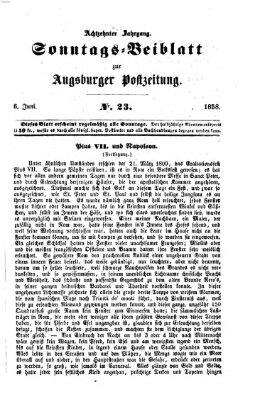 Augsburger Postzeitung Sonntag 6. Juni 1858