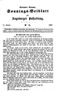 Augsburger Postzeitung Sonntag 11. Januar 1857