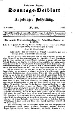 Augsburger Postzeitung Sonntag 18. Oktober 1857