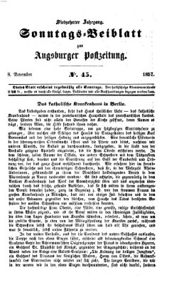 Augsburger Postzeitung Sonntag 8. November 1857