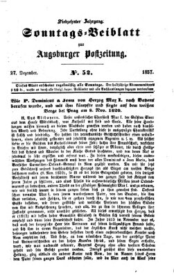 Augsburger Postzeitung Sonntag 27. Dezember 1857