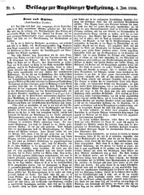 Augsburger Postzeitung Dienstag 4. Januar 1859