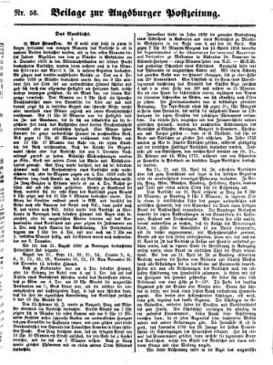 Augsburger Postzeitung Samstag 18. Juni 1859