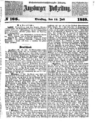 Augsburger Postzeitung Dienstag 12. Juli 1859