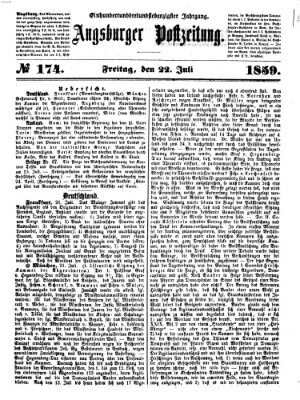 Augsburger Postzeitung Freitag 22. Juli 1859