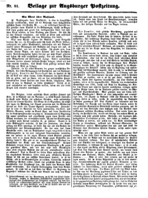 Augsburger Postzeitung Mittwoch 7. September 1859