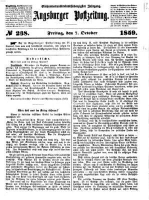 Augsburger Postzeitung Freitag 7. Oktober 1859