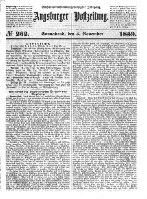 Augsburger Postzeitung Samstag 5. November 1859