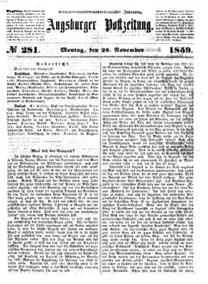 Augsburger Postzeitung Montag 28. November 1859