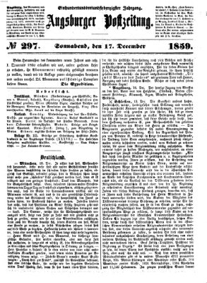 Augsburger Postzeitung Samstag 17. Dezember 1859