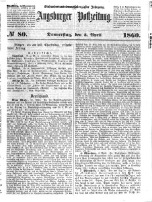 Augsburger Postzeitung Donnerstag 5. April 1860