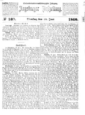 Augsburger Postzeitung Dienstag 19. Juni 1860