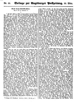 Augsburger Postzeitung Donnerstag 22. März 1860