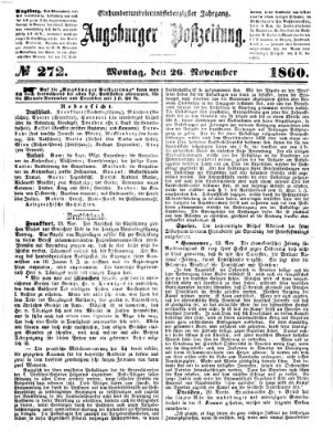 Augsburger Postzeitung Montag 26. November 1860