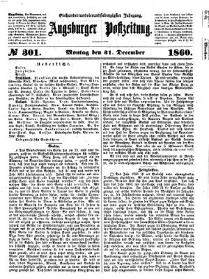Augsburger Postzeitung Montag 31. Dezember 1860