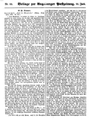 Augsburger Postzeitung Samstag 28. Juli 1860