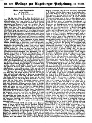 Augsburger Postzeitung Dienstag 13. November 1860