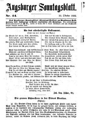 Augsburger Sonntagsblatt (Augsburger Postzeitung) Sonntag 30. Oktober 1859