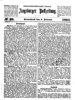 Augsburger Postzeitung Samstag 2. Februar 1861
