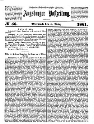 Augsburger Postzeitung Mittwoch 6. März 1861