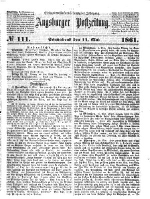 Augsburger Postzeitung Samstag 11. Mai 1861