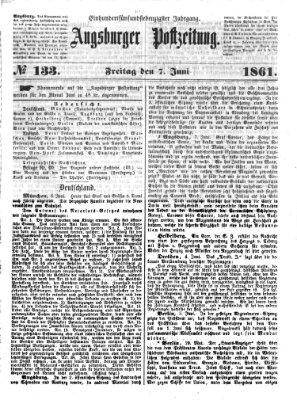 Augsburger Postzeitung Freitag 7. Juni 1861