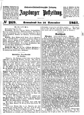 Augsburger Postzeitung Samstag 16. November 1861
