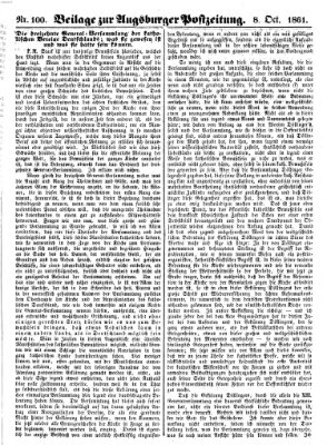 Augsburger Postzeitung Dienstag 8. Oktober 1861