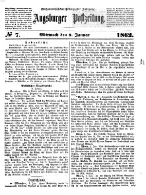 Augsburger Postzeitung Mittwoch 8. Januar 1862