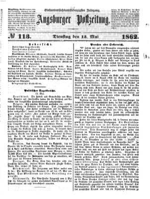 Augsburger Postzeitung Dienstag 13. Mai 1862