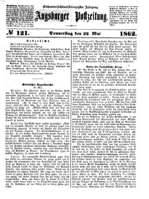 Augsburger Postzeitung Donnerstag 22. Mai 1862