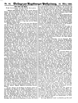 Augsburger Postzeitung Freitag 28. März 1862