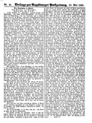 Augsburger Postzeitung Samstag 24. Mai 1862