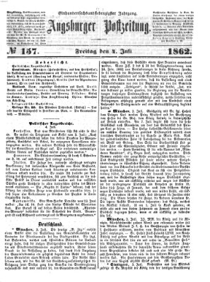 Augsburger Postzeitung Freitag 4. Juli 1862