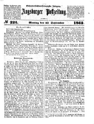 Augsburger Postzeitung Montag 22. September 1862