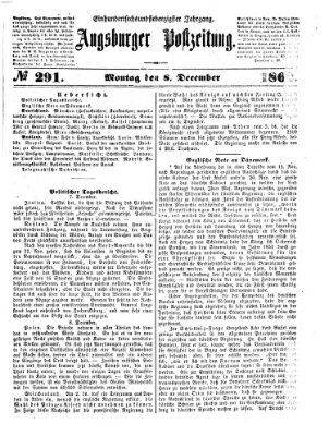 Augsburger Postzeitung Montag 8. Dezember 1862