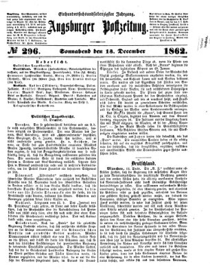 Augsburger Postzeitung Samstag 13. Dezember 1862