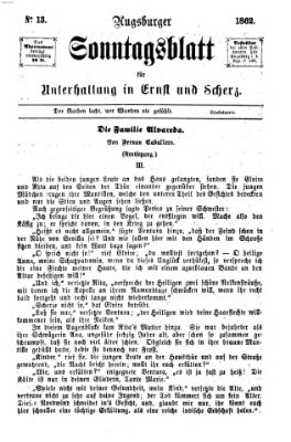 Augsburger Sonntagsblatt für Unterhaltung in Ernst und Scherz (Augsburger Postzeitung) Sonntag 30. März 1862
