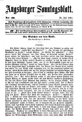 Augsburger Sonntagsblatt (Augsburger Postzeitung) Sonntag 28. Juli 1861