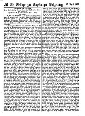 Augsburger Postzeitung Freitag 17. April 1863