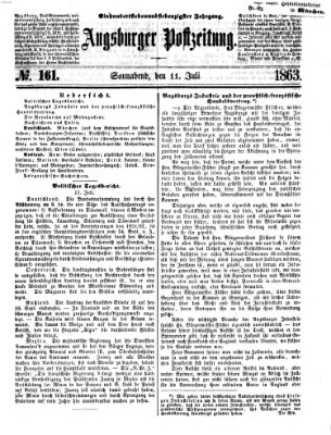 Augsburger Postzeitung Samstag 11. Juli 1863